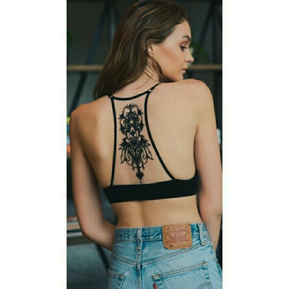 *Black Mesh Tattoo Bralette* - Picture 5 of 7