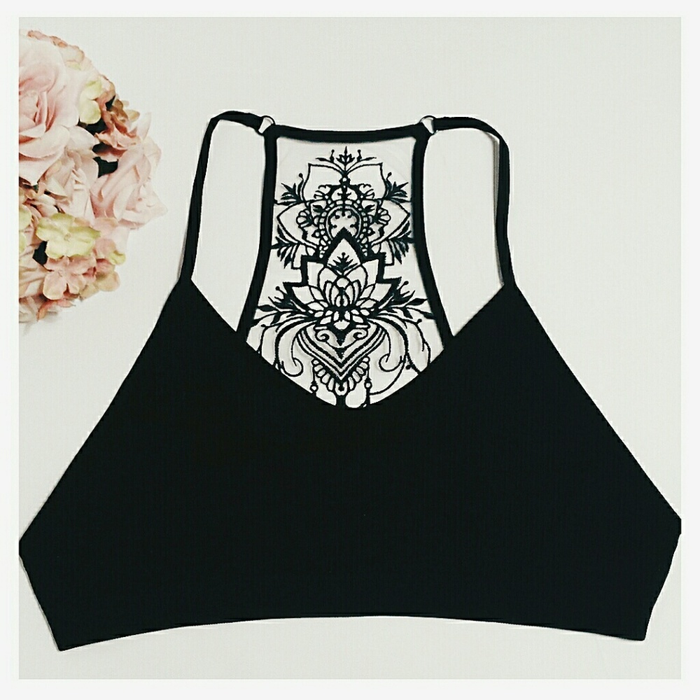 *Black Mesh Tattoo Bralette* - Picture 2 of 7
