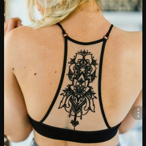 *Black Mesh Tattoo Bralette* - Picture 3 of 7