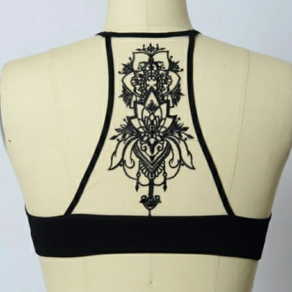 *Black Mesh Tattoo Bralette* - Picture 6 of 7