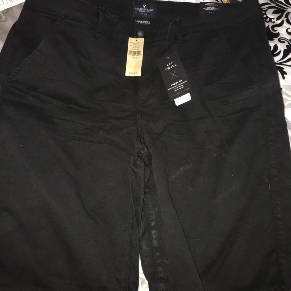 American eagle black dress shorts