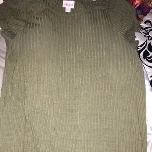 Ribbed olive green Carly
