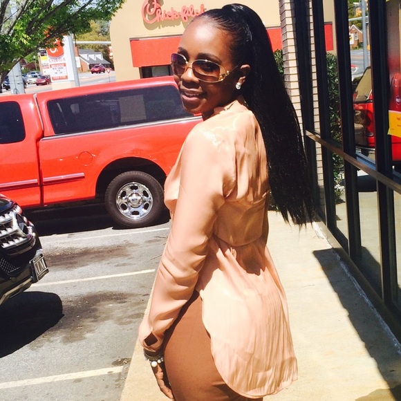 SOLD! Shimmering button down silk blouse . SM - Picture 1 of 2