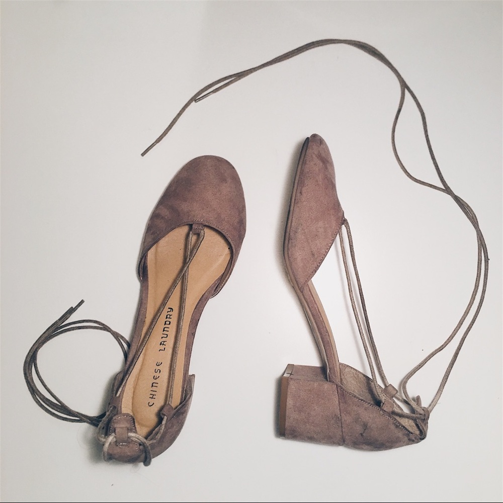 Tie Up Block Heels