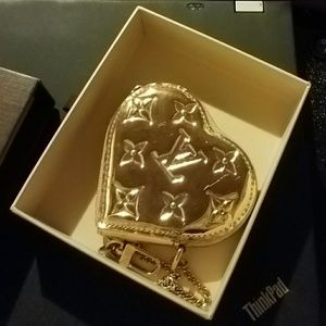 Louis Vuitton authentic gold heart coin purse
