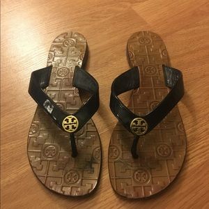 Tory Burch Thora Sandals Flip Flop  Navy Blue