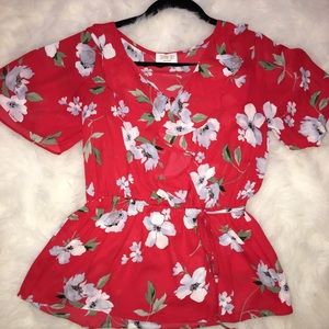 Sienna Sky brand Red Floral Blouse