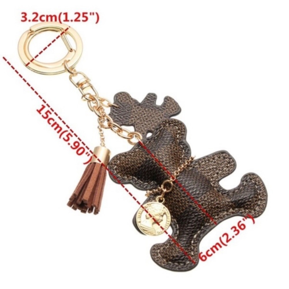 Teddy Bear Bag Charm Keychain - Picture 2 of 3