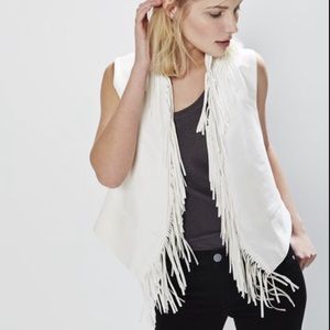 $548 Rebecca Minkoff TIFFY Fringe Leather Vest XS