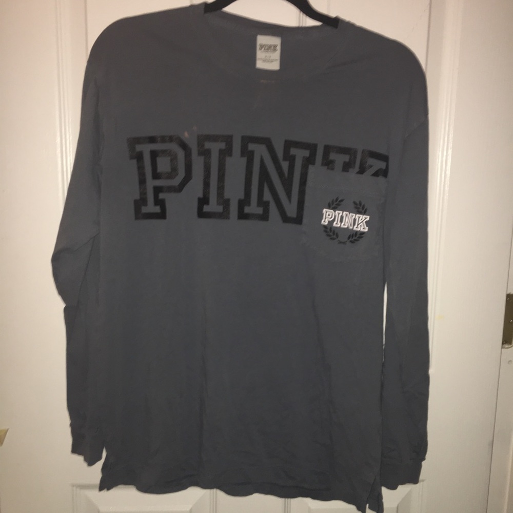 (SOLD) PINK Blue Sweatshirt