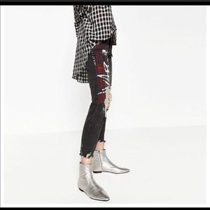 New Real Leather Silver Boots