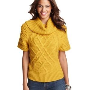 Mustard LOFT short sleeve comfy sweater