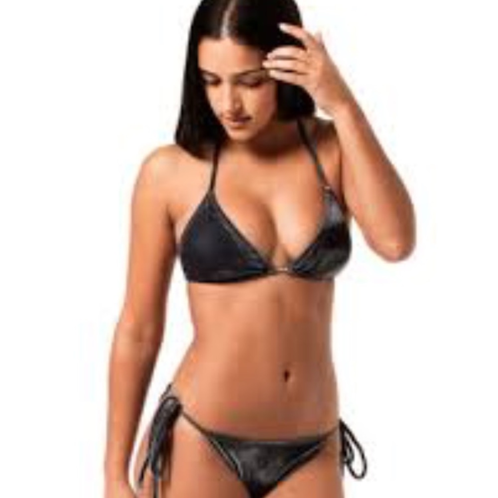 Grey velvet bathing suit