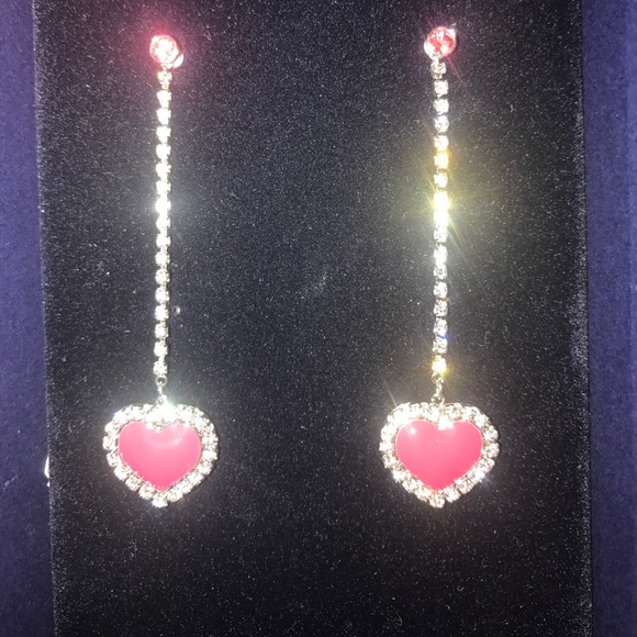 Swarovski heart drop earrings - Picture 1 of 4