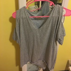 Michael Kohrs Open Shoulder Grey Shirt