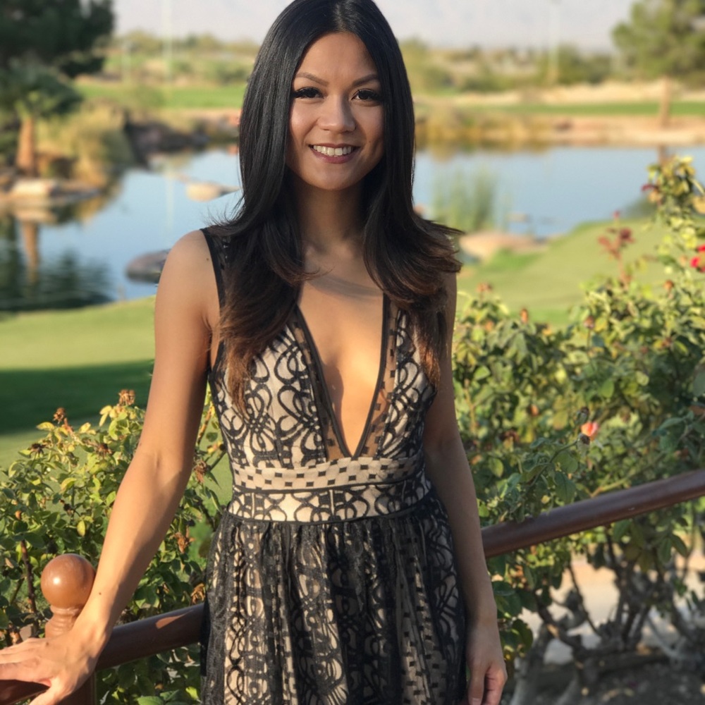 Evening Gown - Black Lace