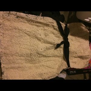 Cream lace patterned dress
