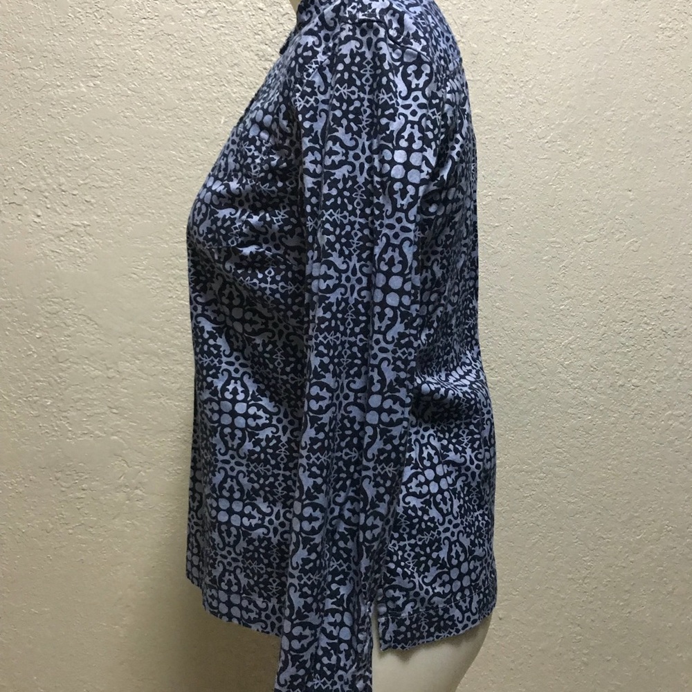 Talbots Blue Long Sleeve Career Blouse - Picture 3 of 5