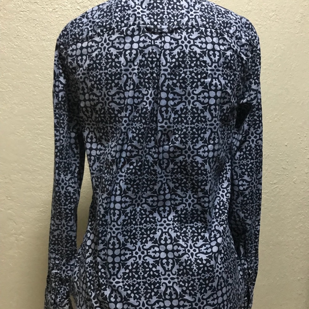 Talbots Blue Long Sleeve Career Blouse - Picture 4 of 5