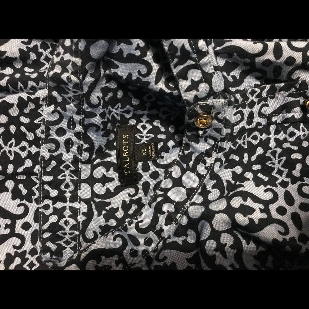 Talbots Blue Long Sleeve Career Blouse - Picture 5 of 5