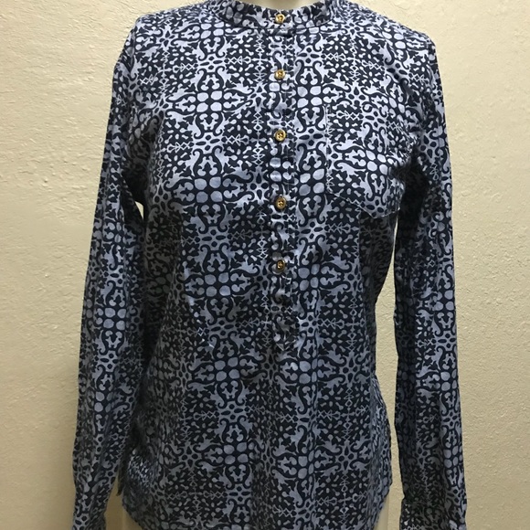 Talbots Tops - Talbots Blue Long Sleeve Career Blouse