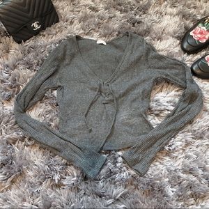 Brandy Melville lace up crop top