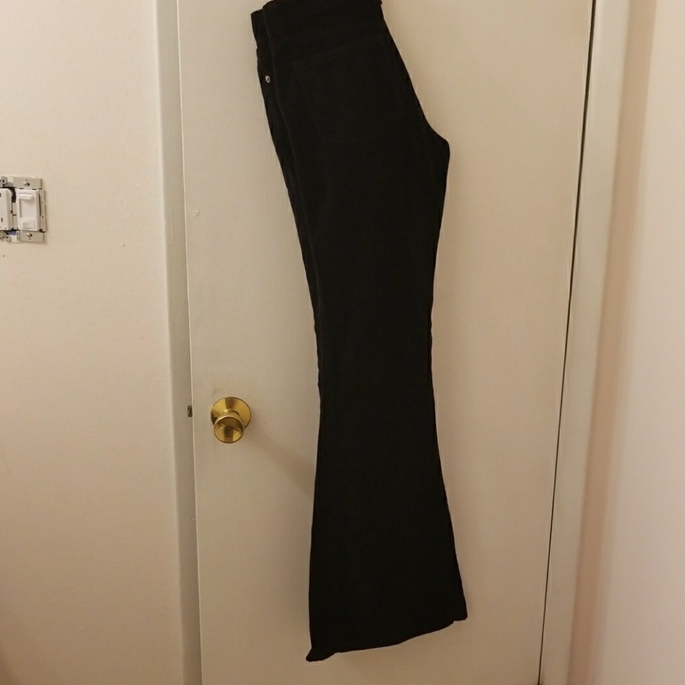 Juicy Couture black velvet flare jeans