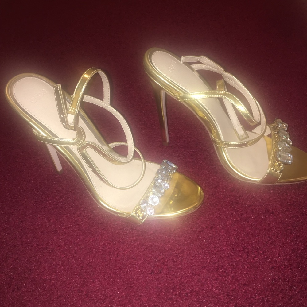 ASOS gold High heeled shoes