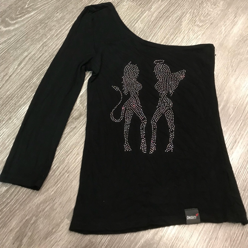 Omighty Dolls Kill one arm top size small