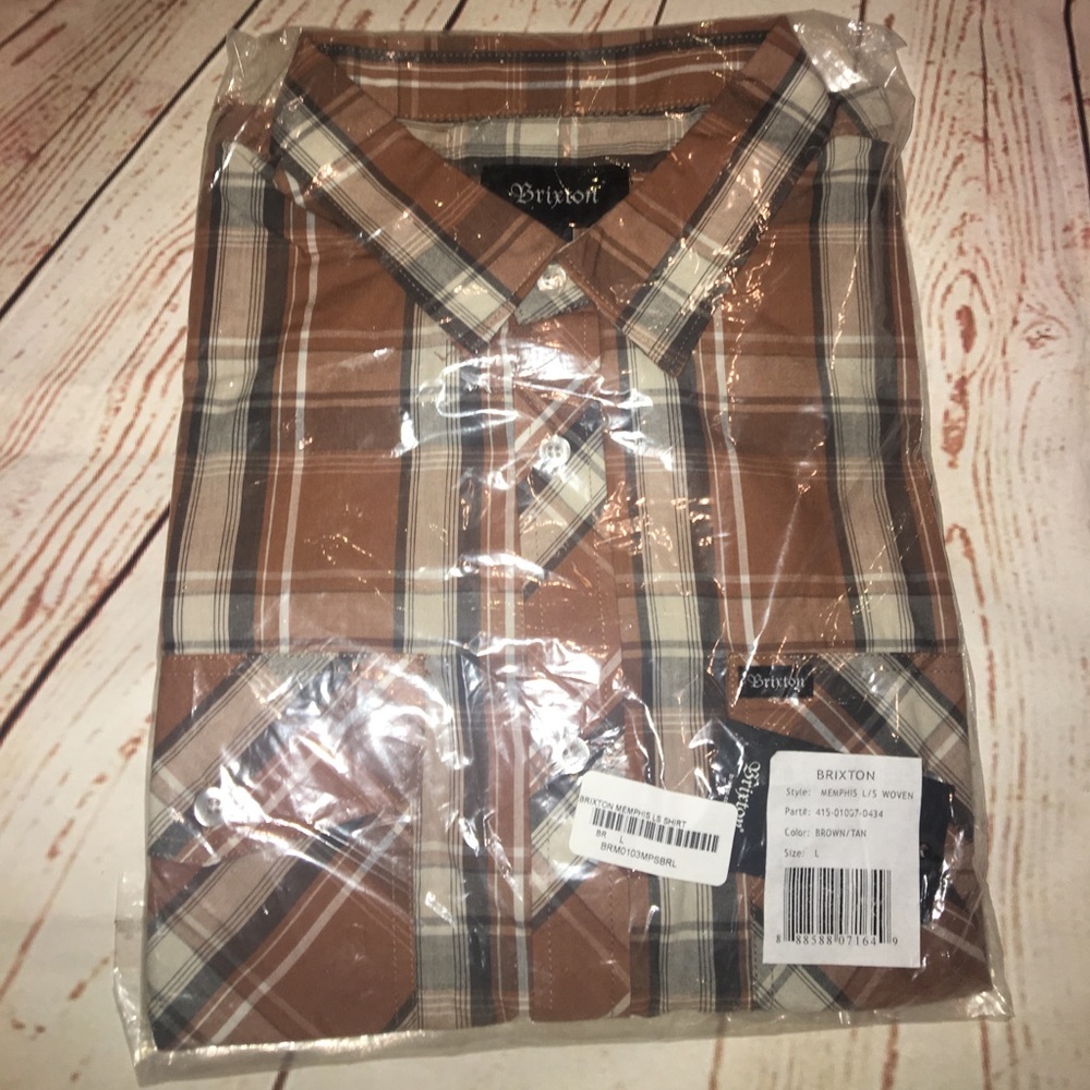 🆕Brixton Men's Memphis Long Sleeve Woven - Picture 4 of 5