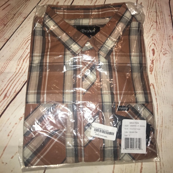 🆕Brixton Men's Memphis Long Sleeve Woven - Picture 4 of 5