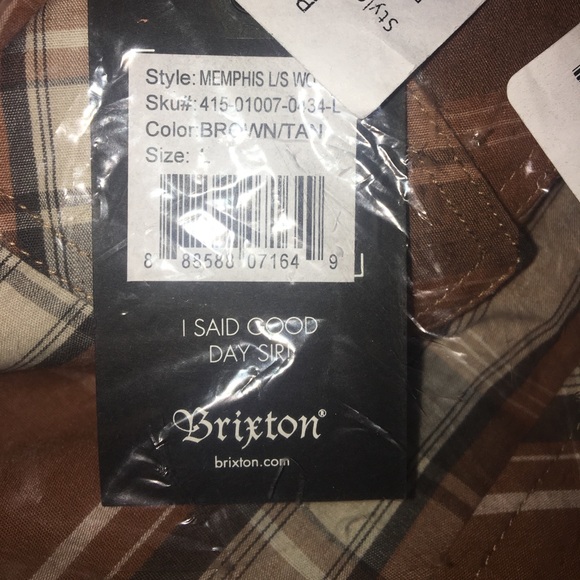 🆕Brixton Men's Memphis Long Sleeve Woven - Picture 5 of 5