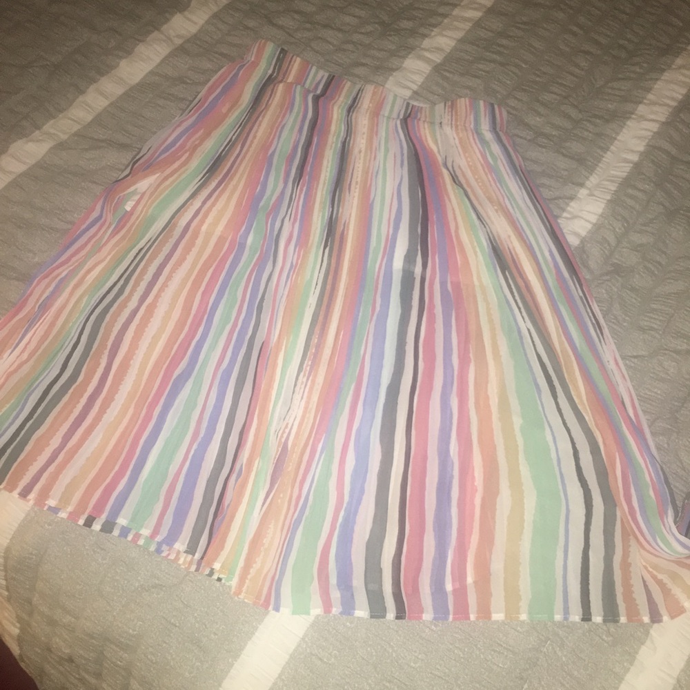 Zara colorful skirt with side splits