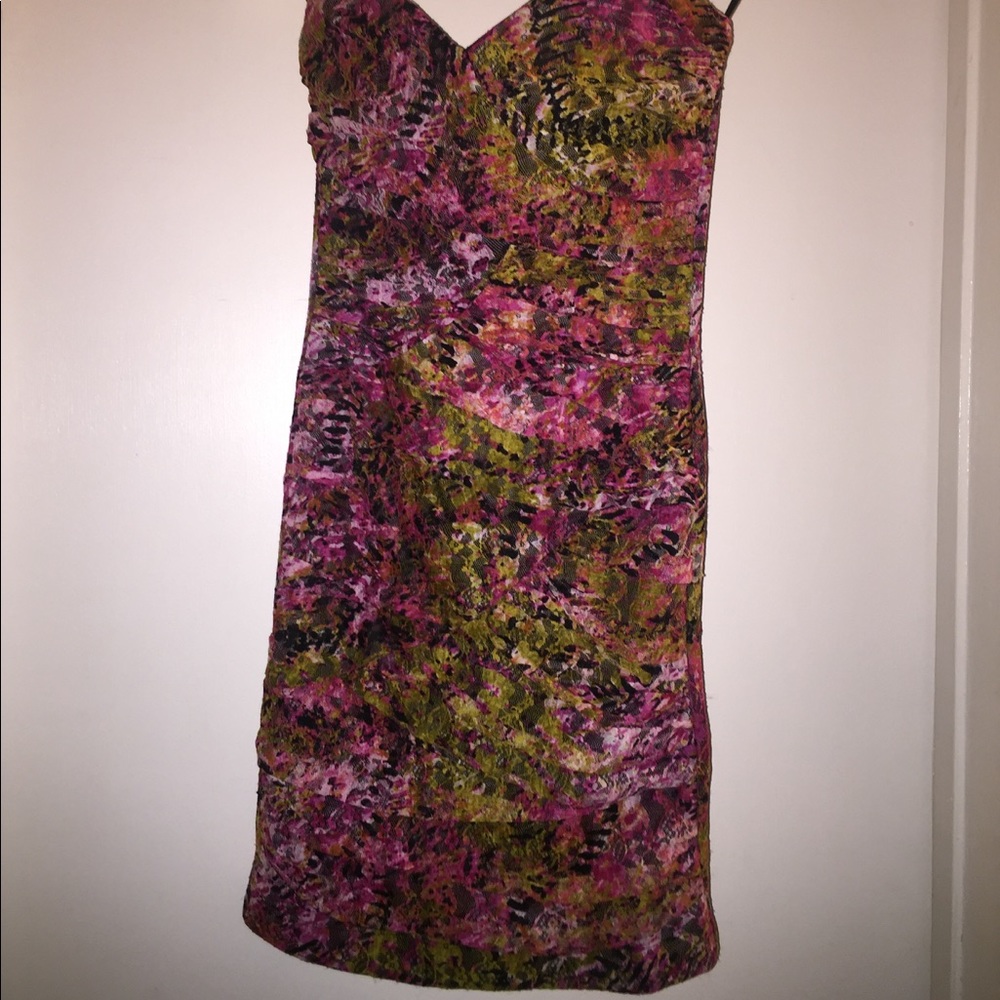 Bailey blue floral cocktail dress