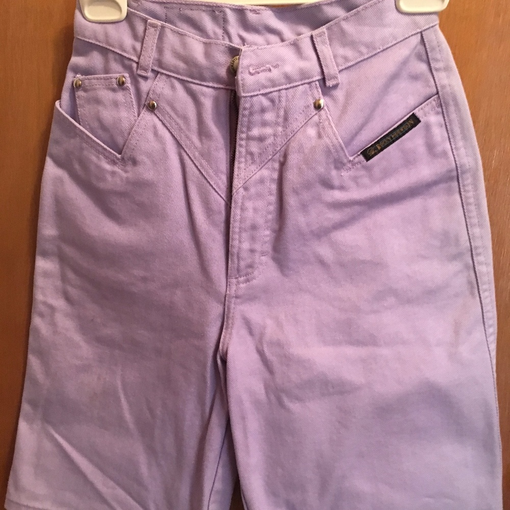 Rockies lilac/light purple denim shorts size 5
