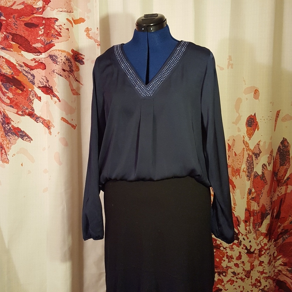Eye-catching Deep Blue Tunic