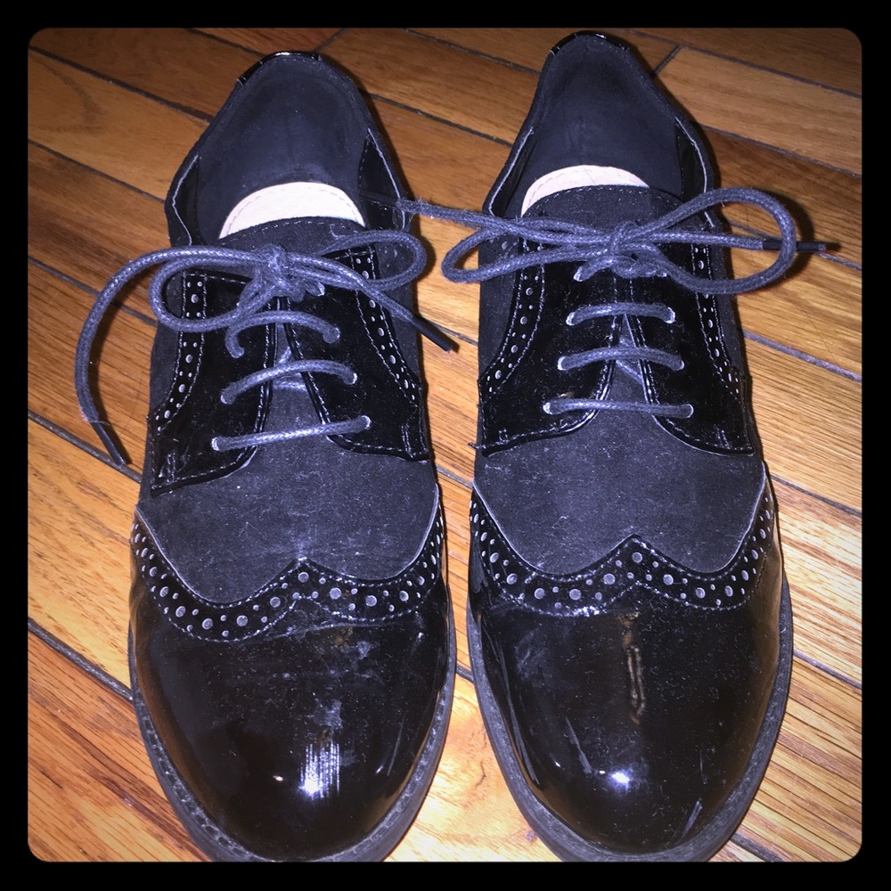 Black loafers