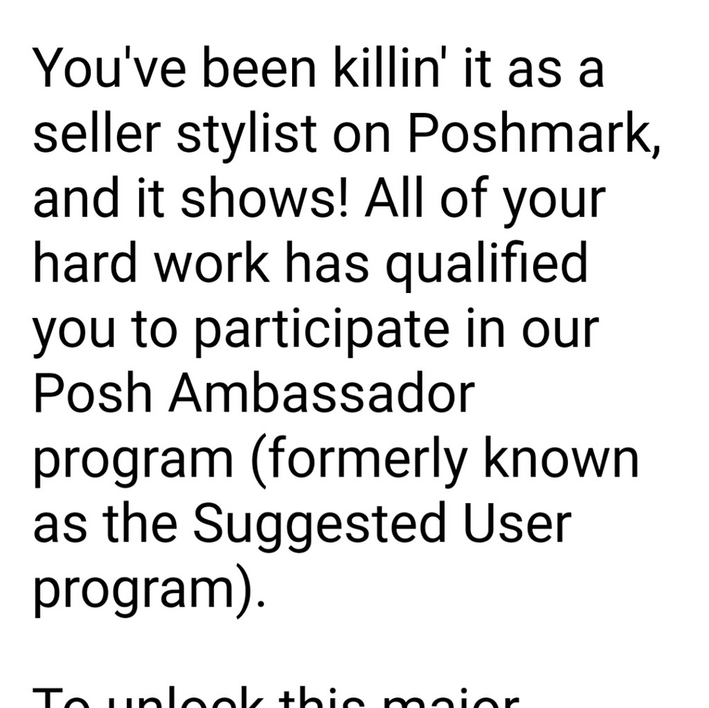 I'm now a Posh Ambassador!