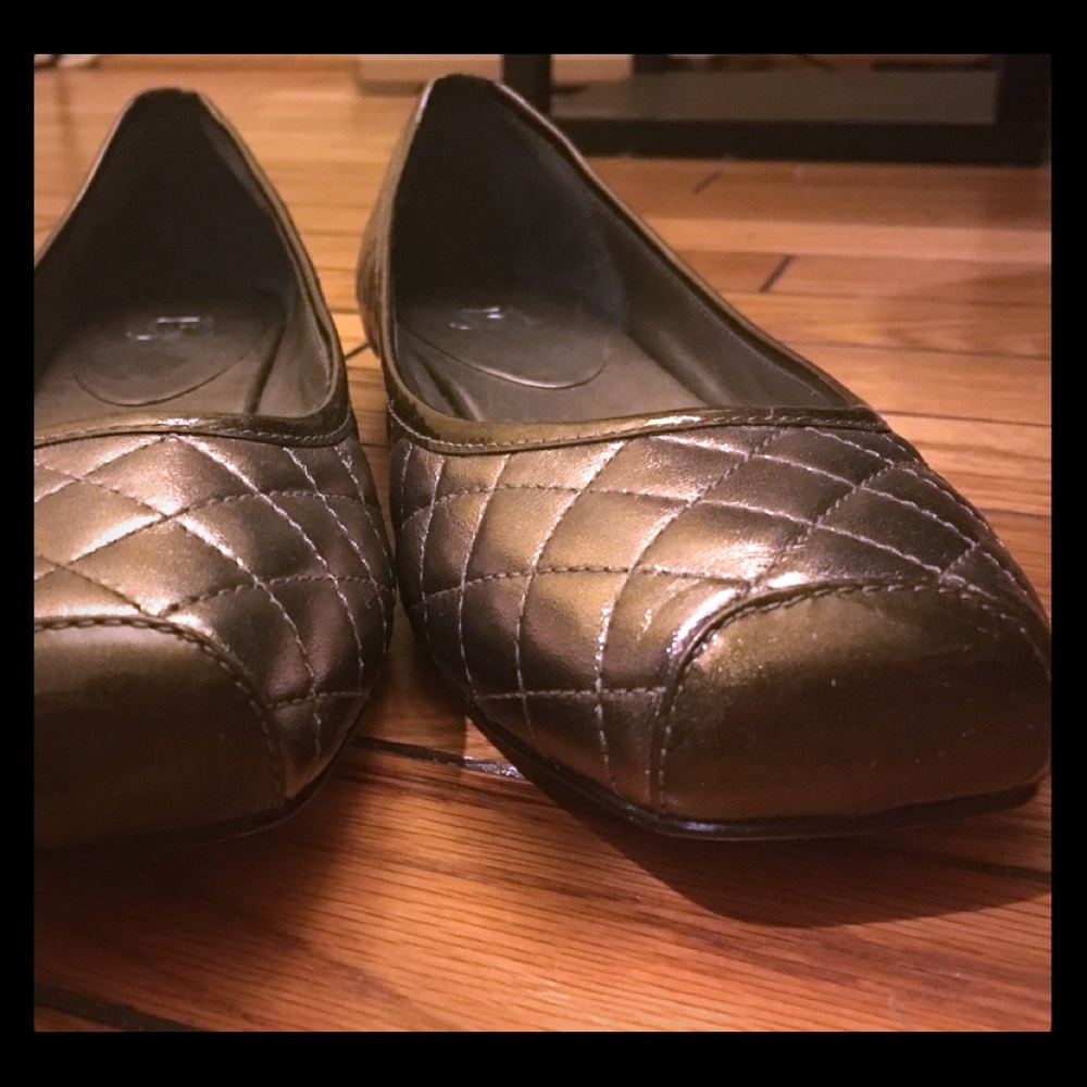 Brand new bronze flats