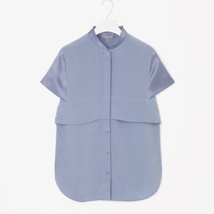 COS Silk Layered Periwinkle Blouse - Size 12