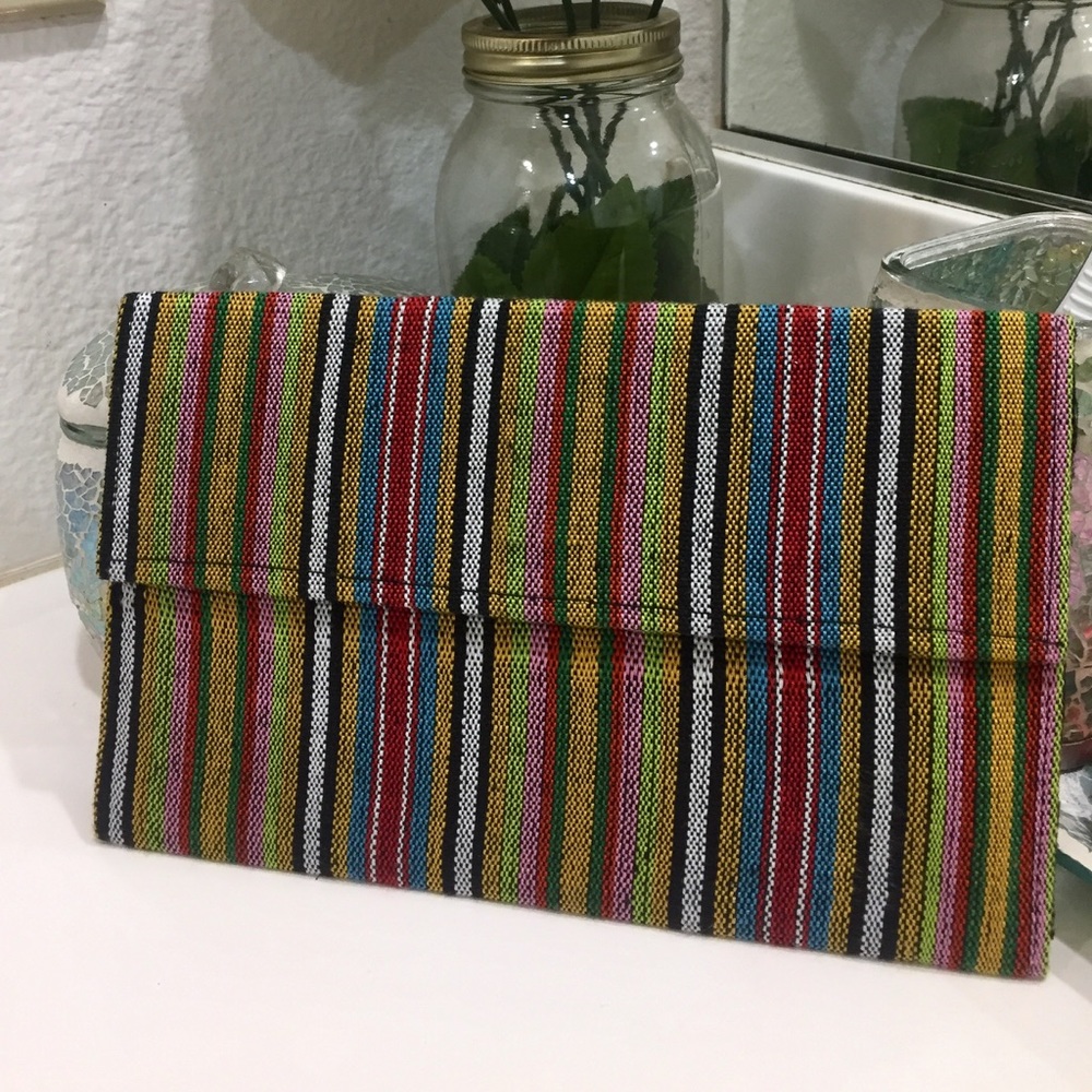 Kultura Multi-Colored Envelope Clutch