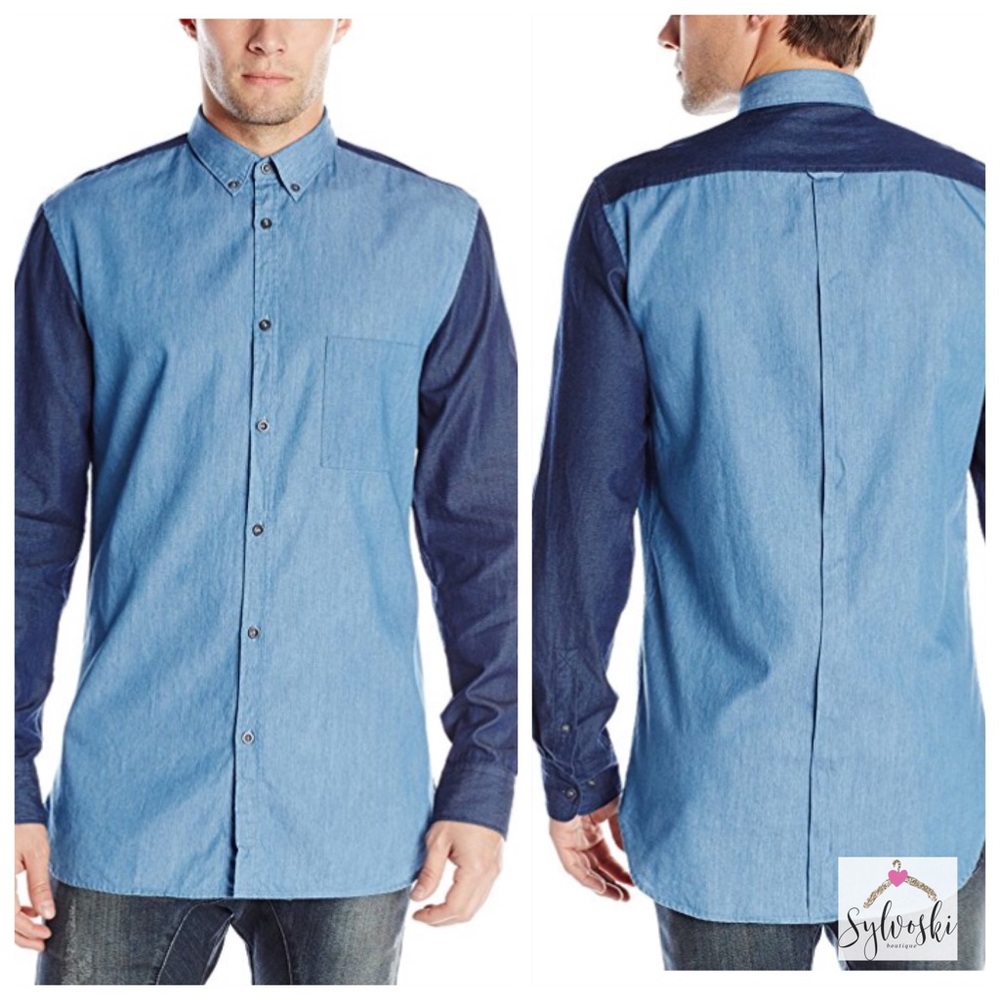🆕Zanerobe Men's Denim Long Sleeve Shirt