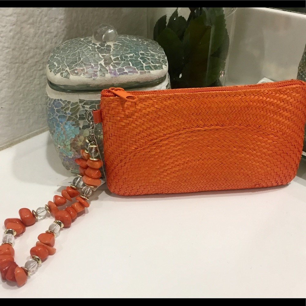 Kultura Orange Wristlet