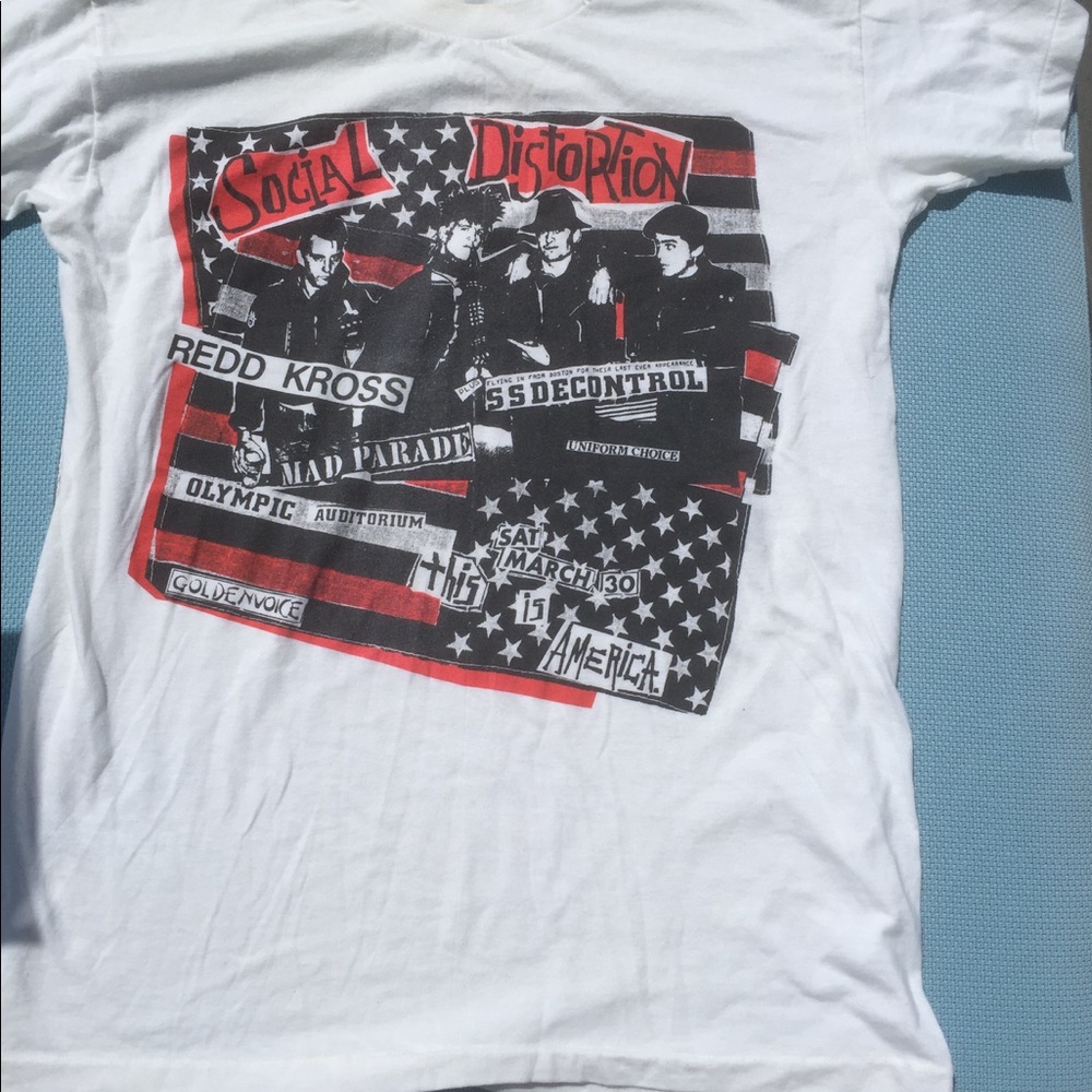 Vintage Social Distortion punk tee 1984 ORIGINAL