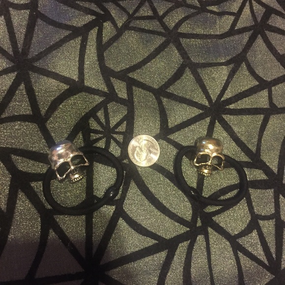 💀 Awesome skeleton Skull metal hair tie available in various colors - Picture 6 of 8