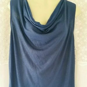 CABLE & GAUGE BLUE SLEEVELESS TOP