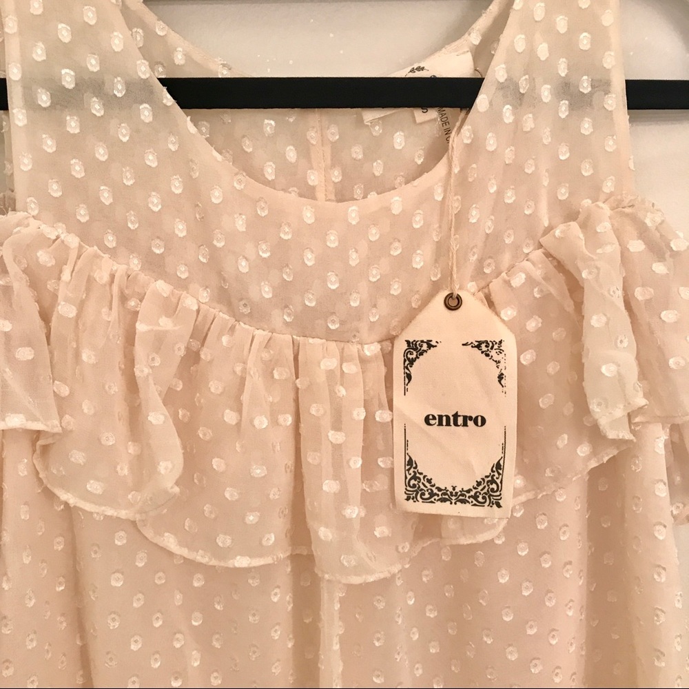 Cream Ruffle Top - Picture 3 of 4