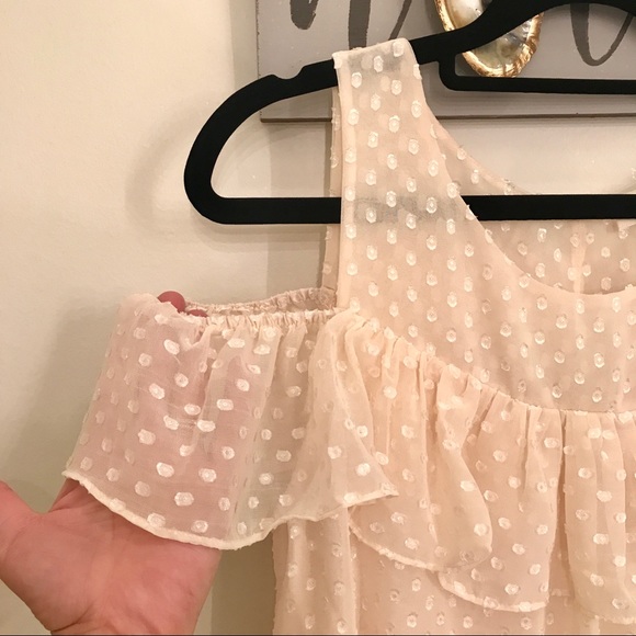 Cream Ruffle Top - Picture 2 of 4