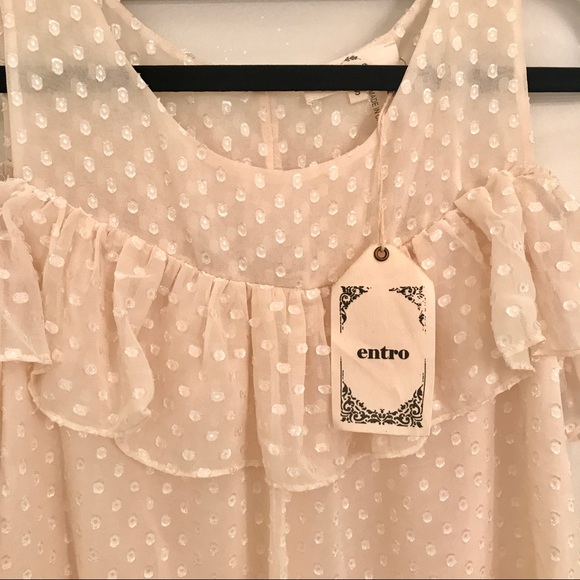 Cream Ruffle Top - Picture 3 of 4