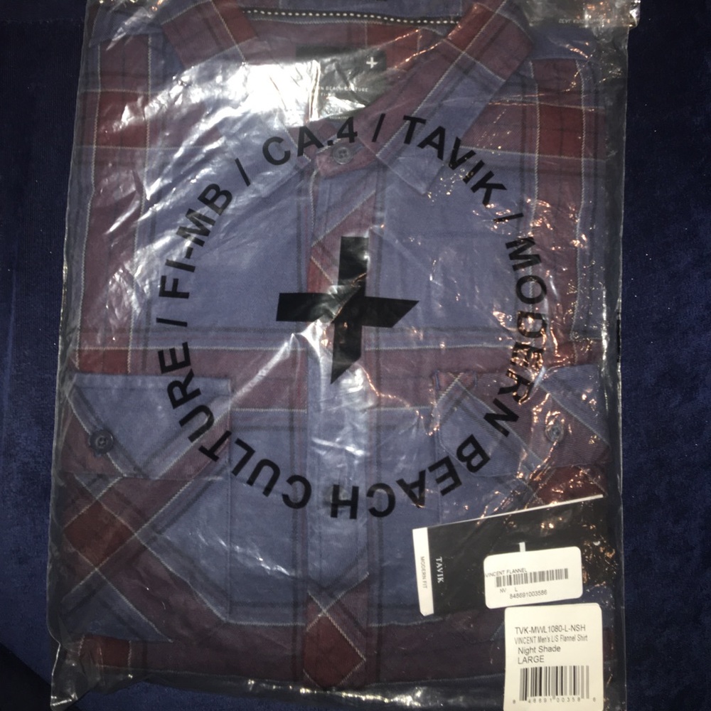 🆕Tavik Men's Vincent Flannel Long Sleeve Cotton - Picture 6 of 8